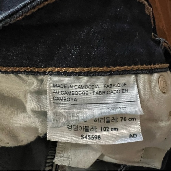 Denizen Levi’s Straight Cropped Raw Hem Denim Heans size 11 - Picture 5 of 9